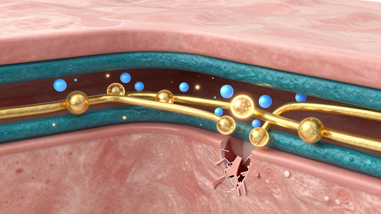 3D-визуализация работы пептидов и гиалуроновой кислоты в слоях кожи