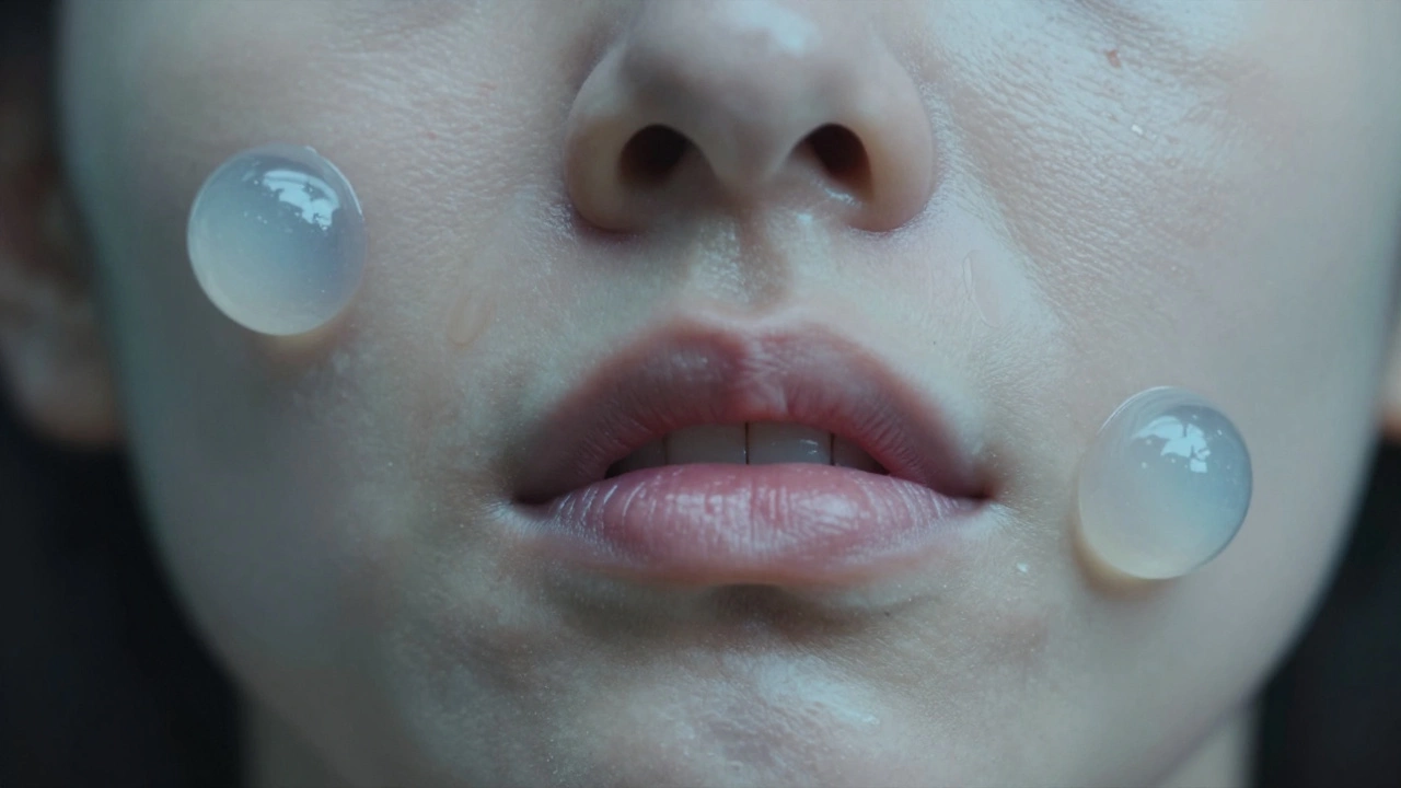 Сюрреалистичное изображение деформации кожи из-за избыточного введения филлеров